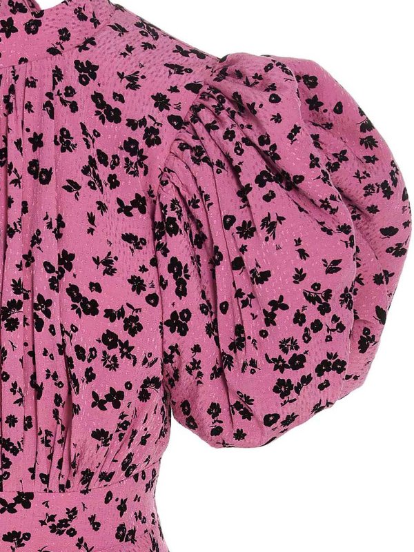 iKRIX ROTATE Birger Christensen: maxi dresses - Floral long dress with wide puff sleeves