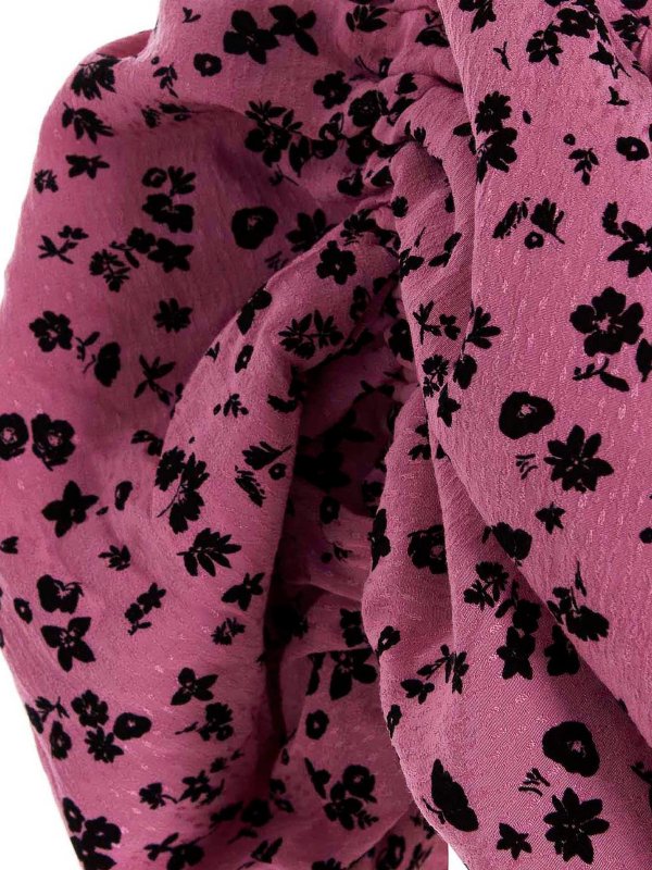 Floral long dress with wide puff sleeves shop online: ROTATE Birger Christensen