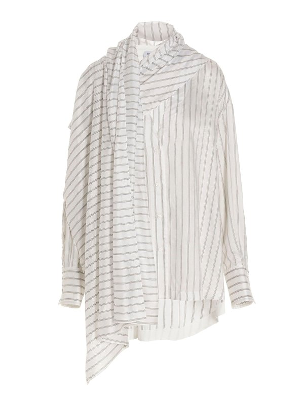 The Attico: shirts - Shirt with a draped detail on the right