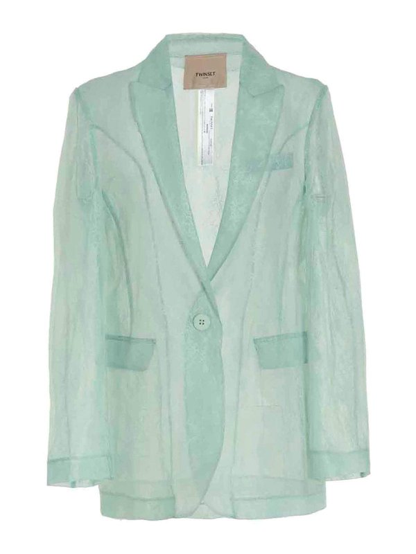TWINSET: Vestes de costume - Blazer - Bleu Clair