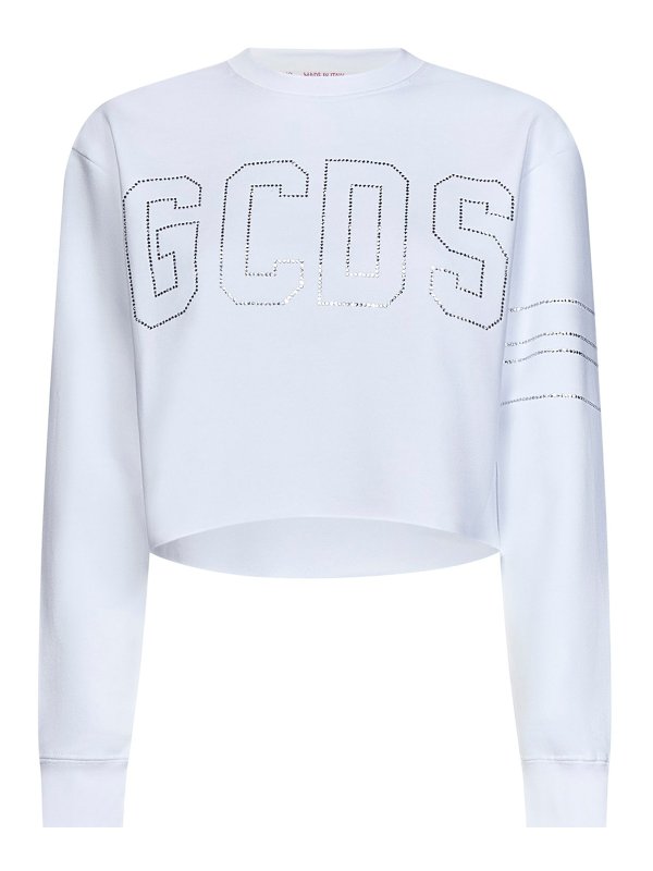 GCDS: Sudaderas y suéteres - Sudadera - Blanco