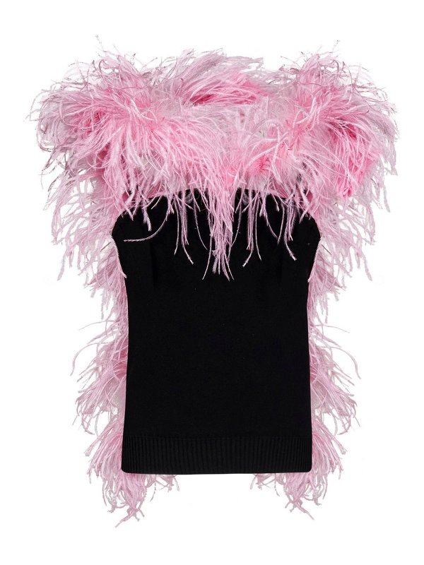 The Attico: Tops y camisetas sin mangas - Top - Negro