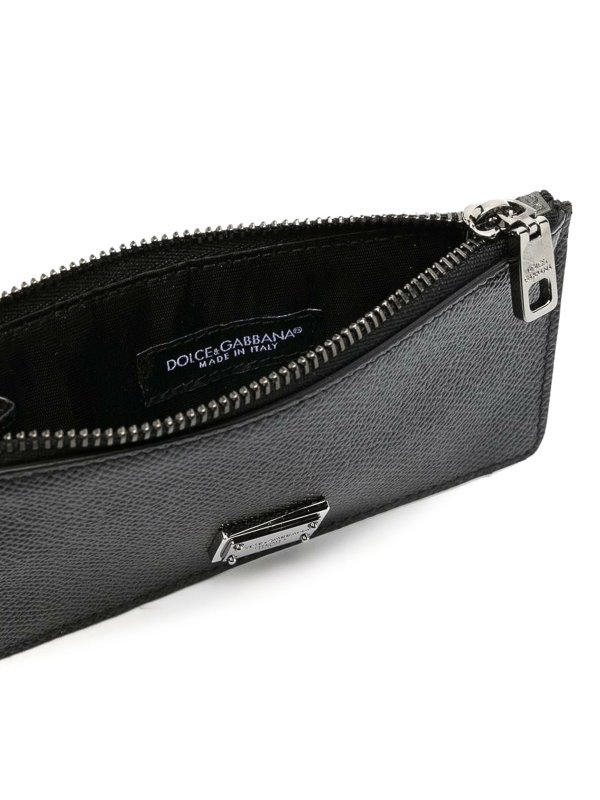 iKRIX DOLCE & GABBANA: wallets & purses - Pebbled leather and logo wallet