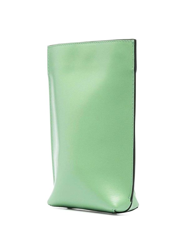 GANNI: totes bags online - Small leather Banner bag with logo