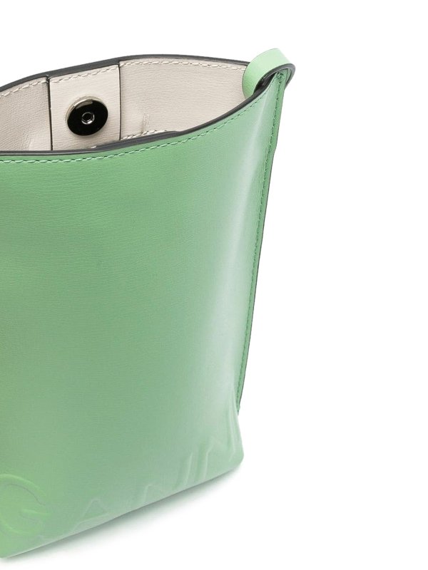 Small leather Banner bag with logo shop online: GANNI