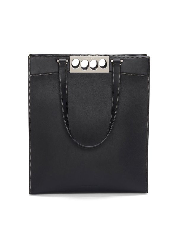 iKRIX ALEXANDER MCQUEEN: totes bags - Leather tote with logo