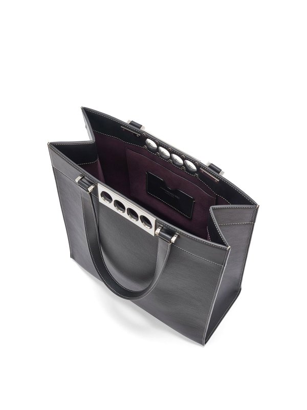 Leather tote with logo shop online: ALEXANDER MCQUEEN