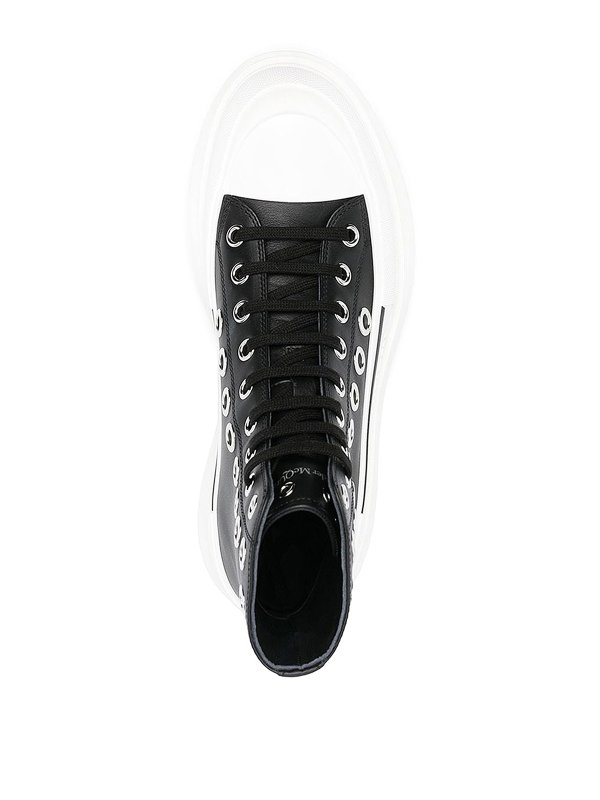 Leather sneakers with eyelet shop online: ALEXANDER MCQUEEN