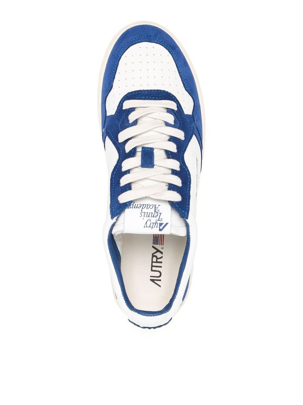Panelled design leather sneakers shop online: AUTRY