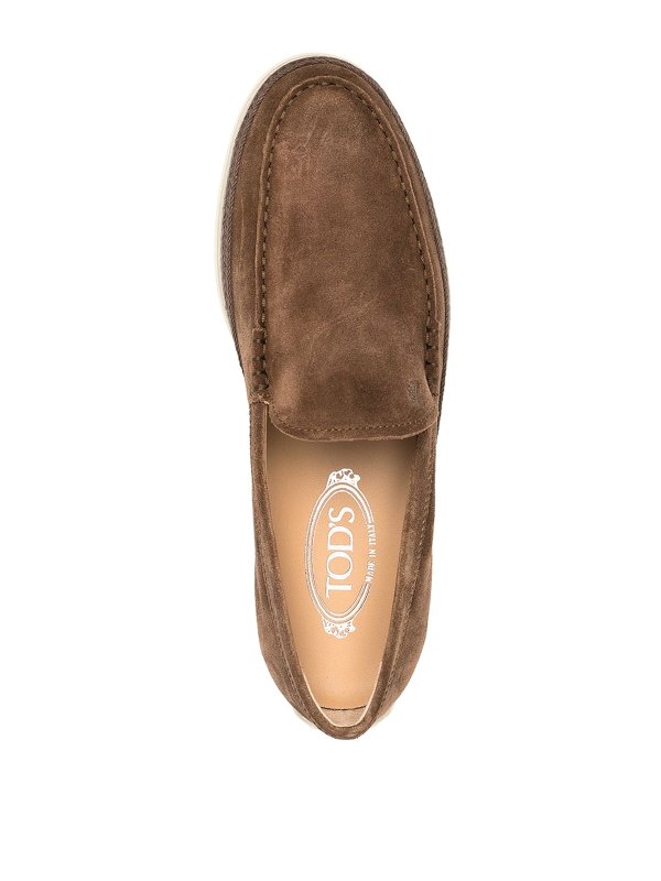 Leather espadrilles with embroidered logo shop online: TOD