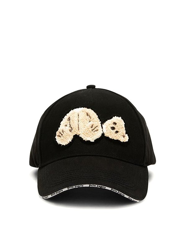 Palm Angels: hats & caps - Baseball cap with front bear patch