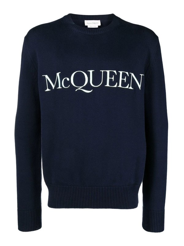ALEXANDER MCQUEEN: crew necks - Logo embroidery crewnecks