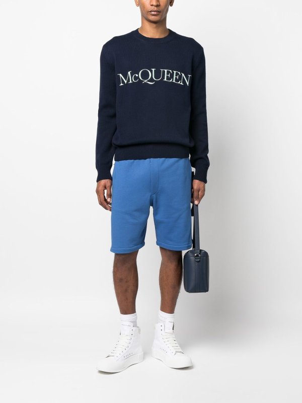 ALEXANDER MCQUEEN: crew necks online - Logo embroidery crewnecks