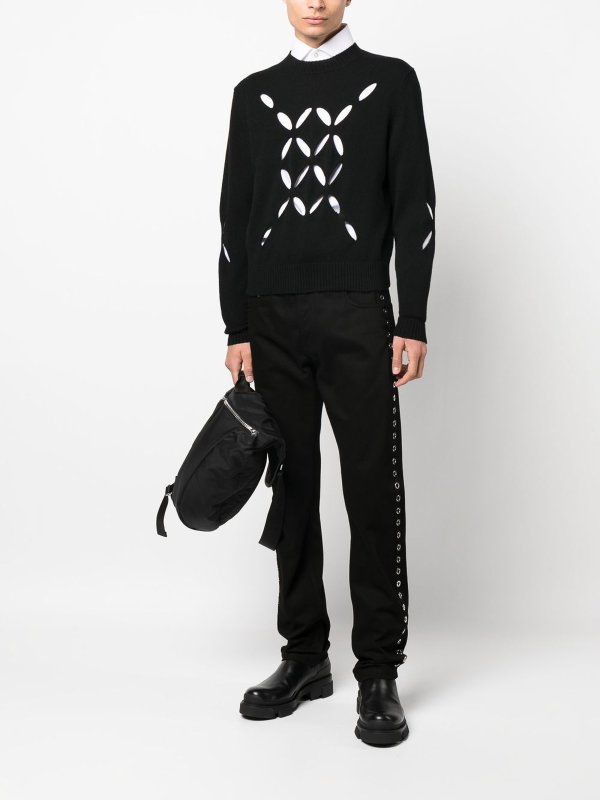 ALEXANDER MCQUEEN: ストレートジーンズ online - ストレートジーンズ - 黒