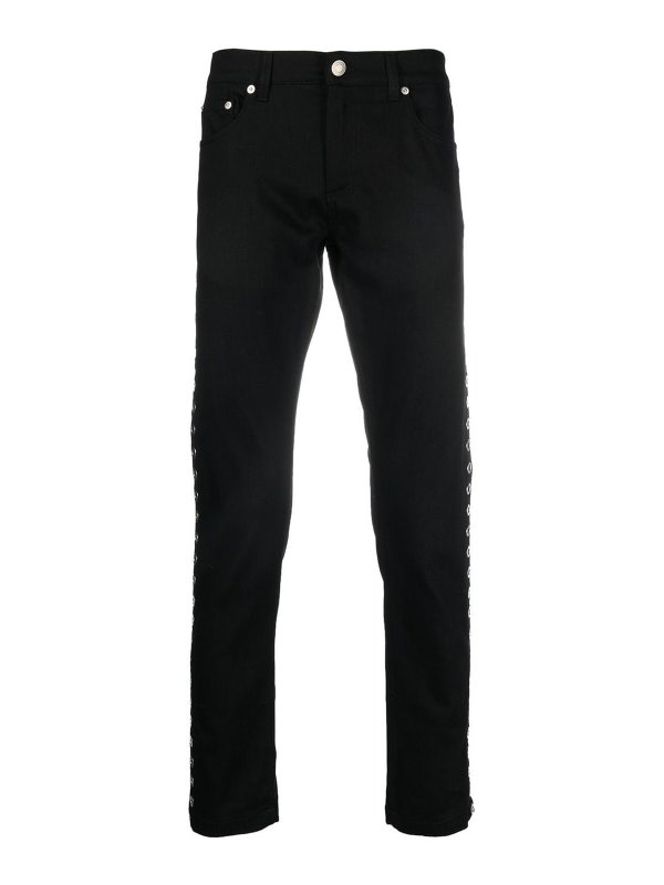 ALEXANDER MCQUEEN: straight leg jeans - Stretched denim jeans