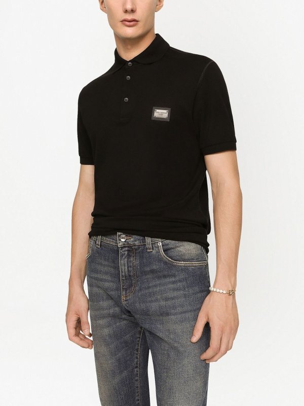 DOLCE & GABBANA buy online Logo-plaque cotton Polo