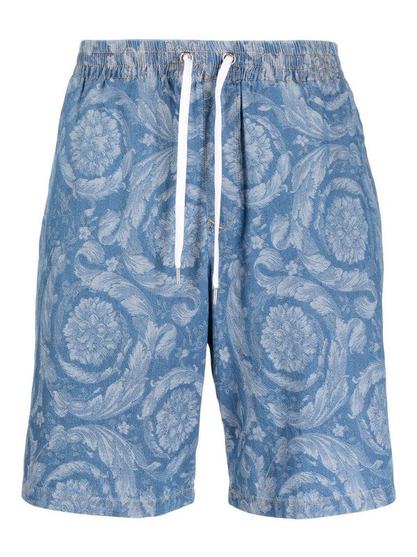 VERSACE: Shorts - Shorts - Azul Claro
