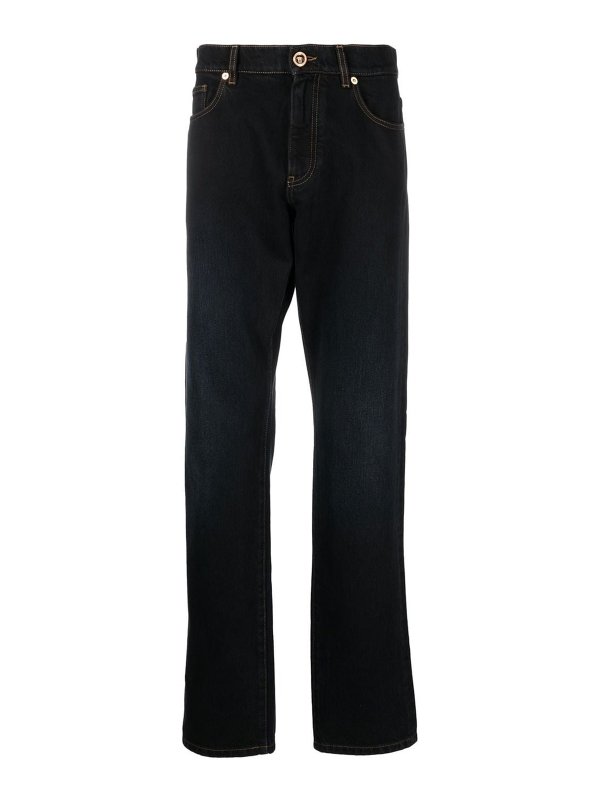 VERSACE: straight leg jeans - Medusa motif jeans
