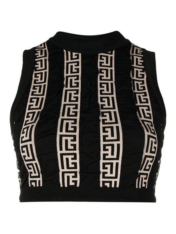 Balmain: Tops und Tank Tops - Top - Schwarz