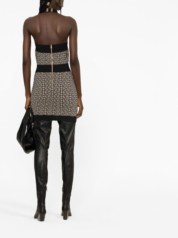 iKRIX Balmain: short dresses - Monogram pattern mini dress