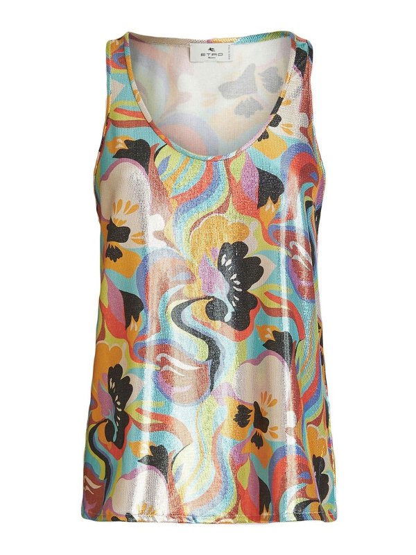 ETRO: Tops & Tank tops - Floral print top