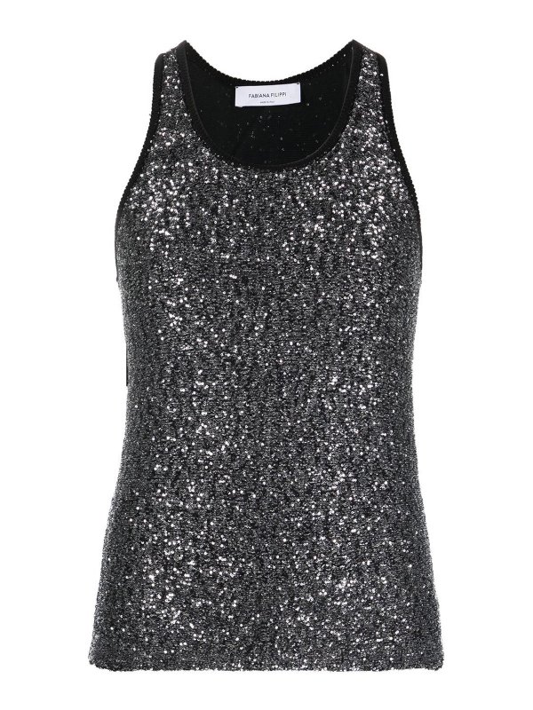 FABIANA FILIPPI: Tops y camisetas sin mangas - Top - Negro