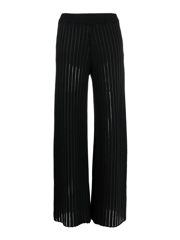 FABIANA FILIPPI: casual trousers - Wide leg knittedd trousers