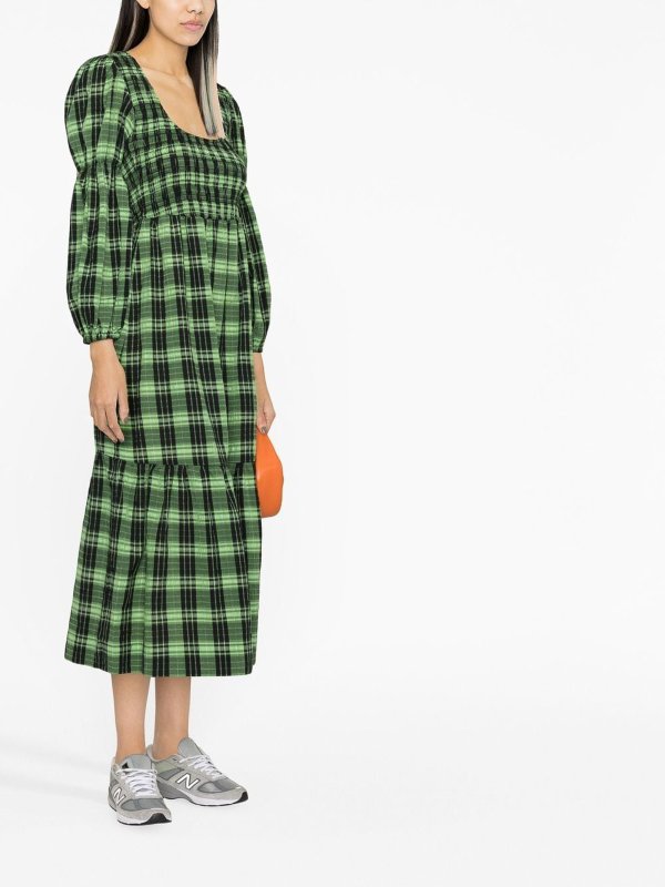 GANNI: maxi dresses online - Checerboard dress