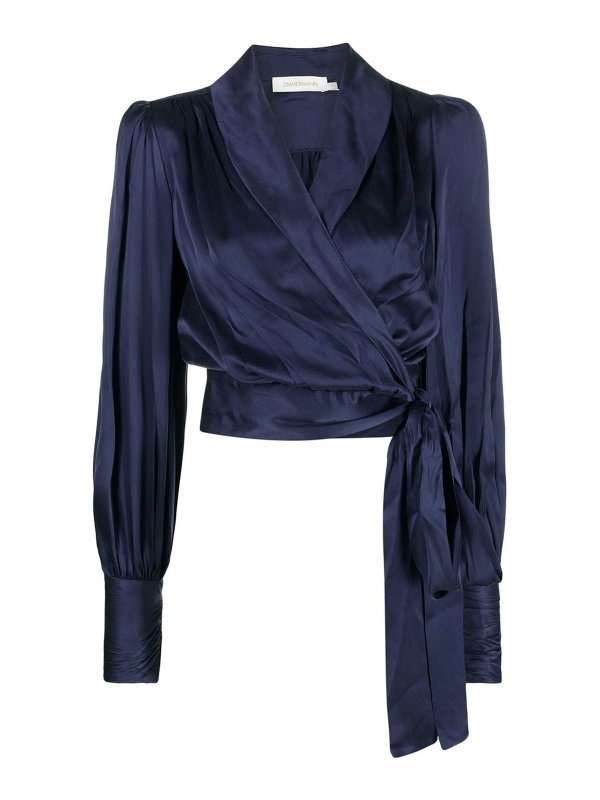 ZIMMERMANN: Tops y camisetas sin mangas - Top - Azul