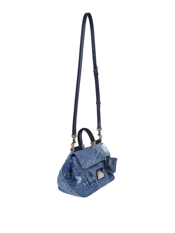 DOLCE & GABBANA: totes bags online - Small Sicily bag in patchwork denim
