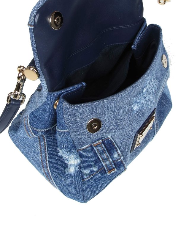 Small Sicily bag in patchwork denim shop online: DOLCE & GABBANA