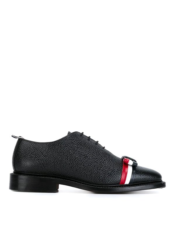 THOM BROWNE: lace-ups shoes - Wholecut tricolour bow shoes