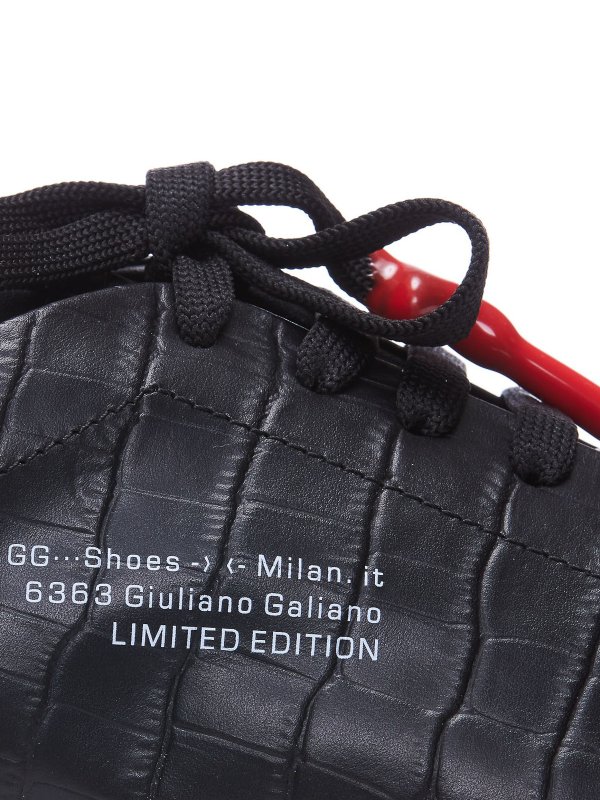 Sneakers with logo in croco effect shop online: GIULIANO GALIANO