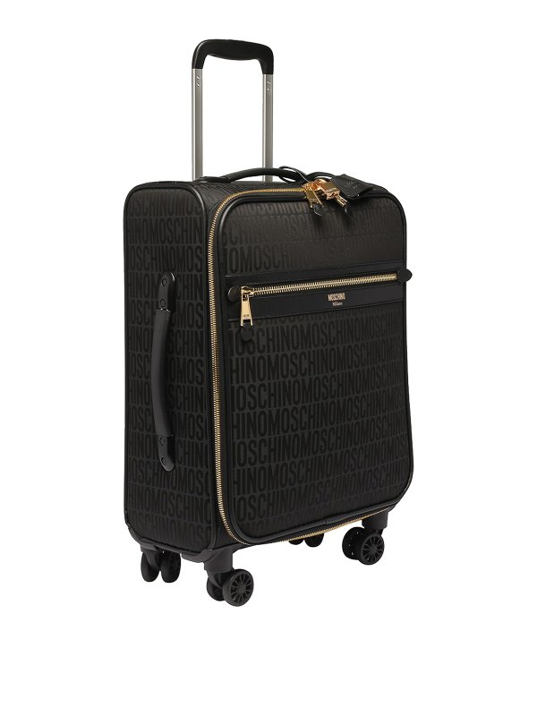 MOSCHINO: Luggage & Travel bags online - Monogram trolley with telescopic handle
