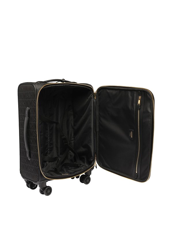 Monogram trolley with telescopic handle Replica 
online: MOSCHINO