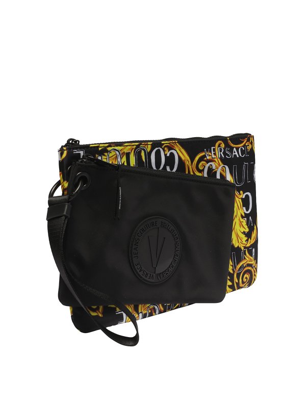 Versace Jeans Couture: clutches online - Man pochette with inner zip and wrist strap