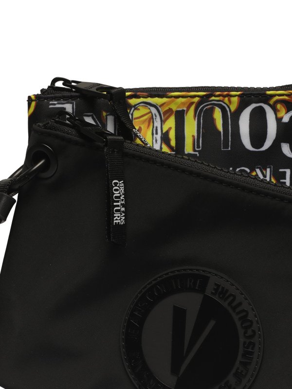 Man pochette with inner zip and wrist strap shop online: Versace Jeans Couture