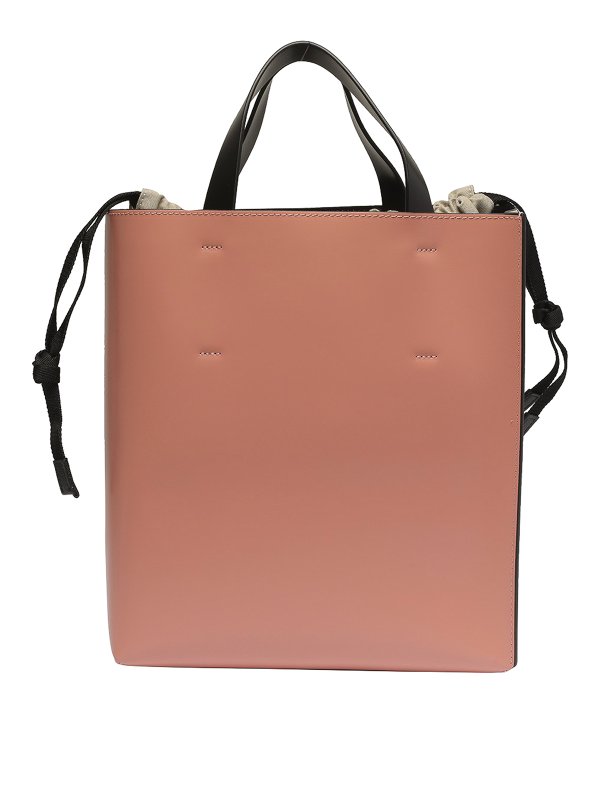 The Best Shops Marni: shopper - Borsa in pelle bicolore con culisse