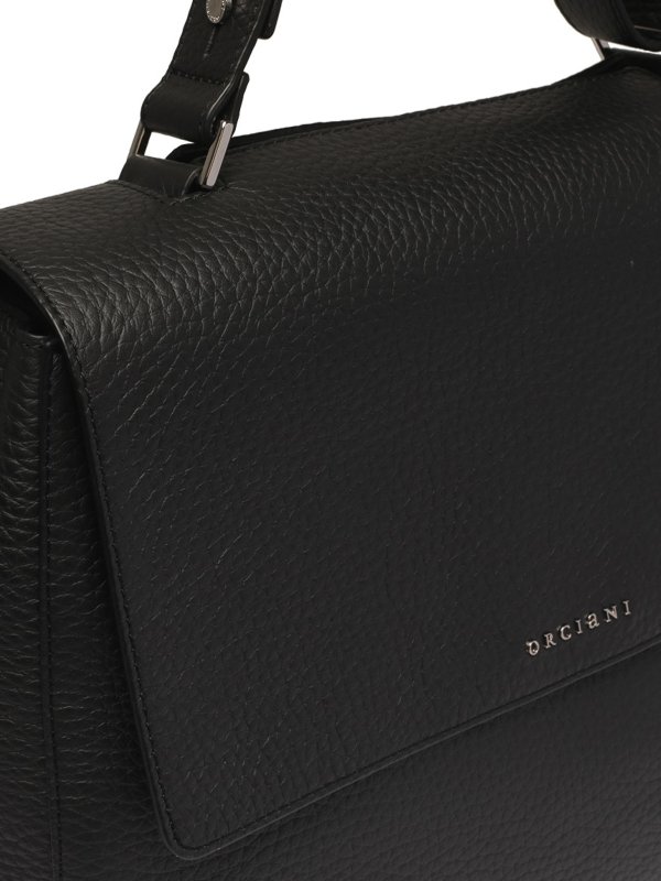 Sveva large hammered leather bag shop online: ORCIANI