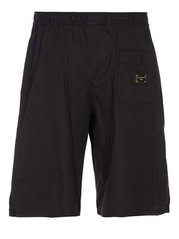 DOLCE & GABBANA: pantaloni shorts online - Shorts con elastico in vita e tasche