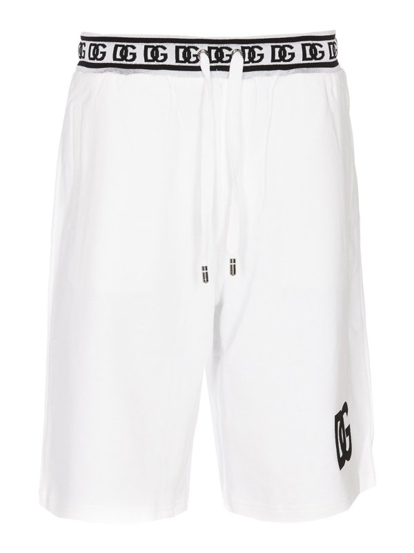 DOLCE & GABBANA: shorts - Shorts with band logo on waist and pockets