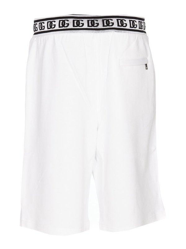 DOLCE & GABBANA: shorts online - Shorts with band logo on waist and pockets
