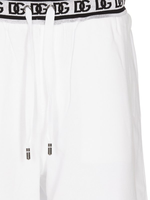 Shorts with band logo on waist and pockets shop online: DOLCE & GABBANA