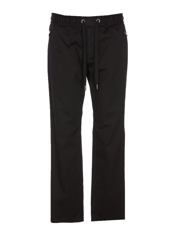 DOLCE & GABBANA: casual trousers - Track pants elasticized on waist with logo