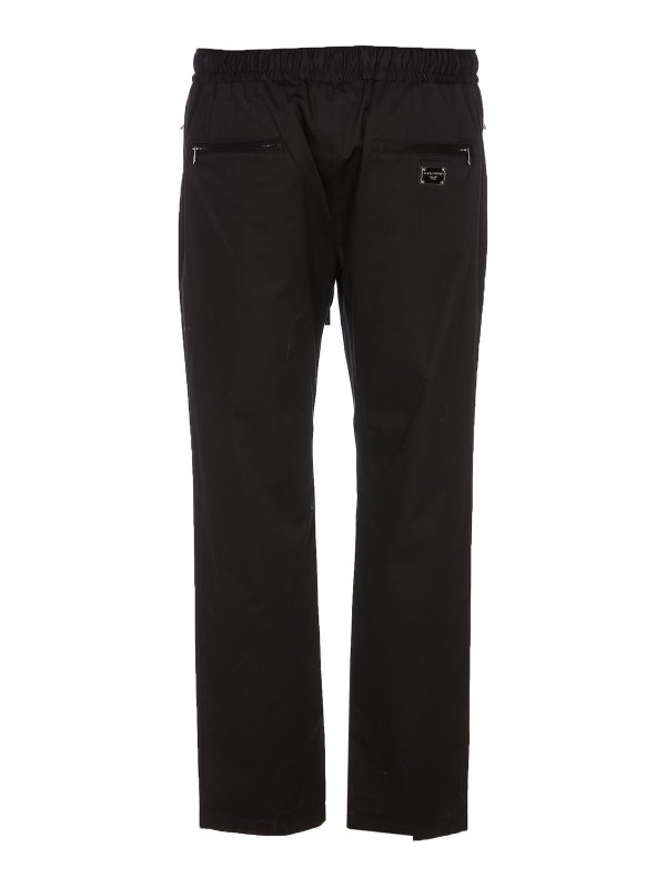 DOLCE & GABBANA: casual trousers online - Track pants elasticized on waist with logo