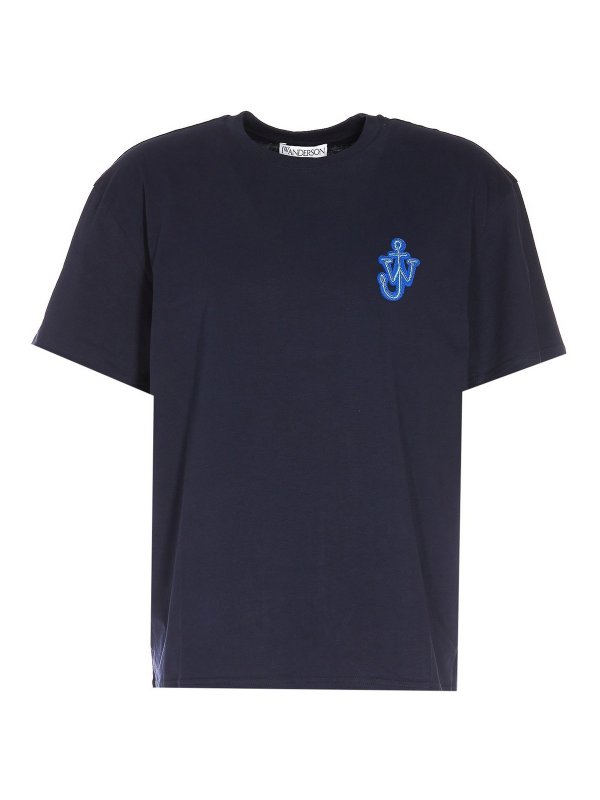 J.W. ANDERSON: t-shirts - Cotton T-shirt with patch logo