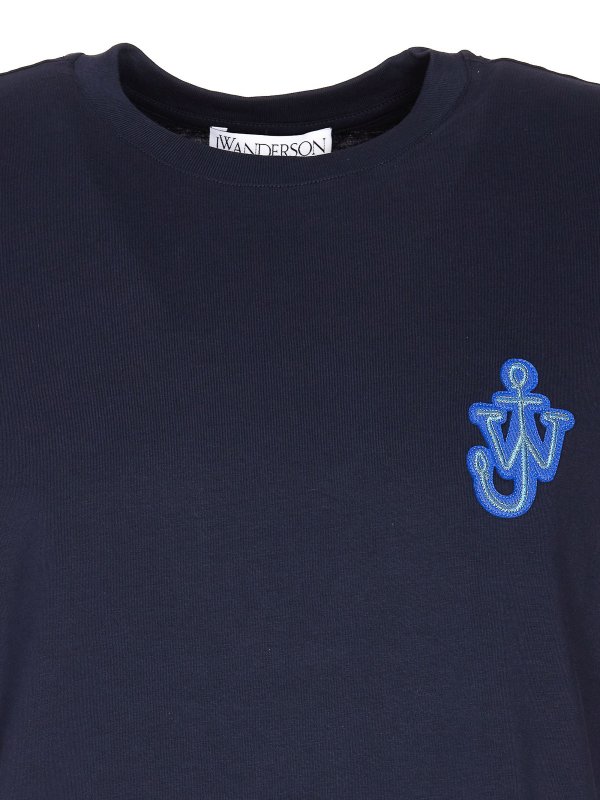Cotton T-shirt with patch logo shop online: J.W. ANDERSON
