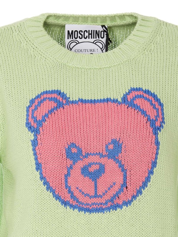 Crewneck pullover  embroidered on the front shop online: MOSCHINO