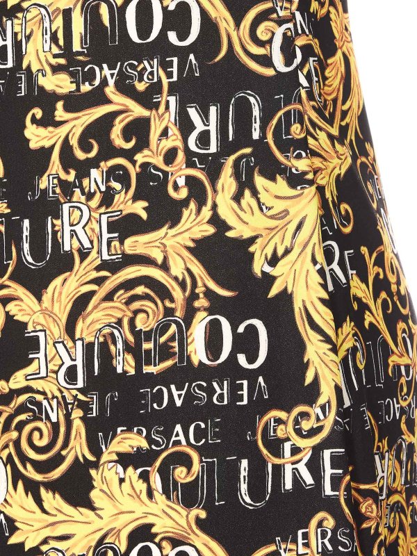 iKRIX Versace Jeans Couture: short dresses - Mini dress with printed logo and straps