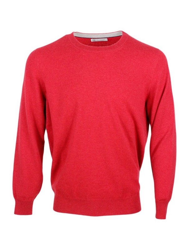 BRUNELLO CUCINELLI: クルーネック - クルーネック - 赤